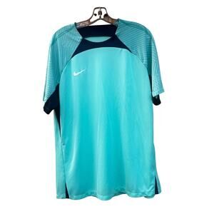 Nike Dri Fit Athletic Top XL Womens Aqua Teal Short Sleeve Performance Shirt